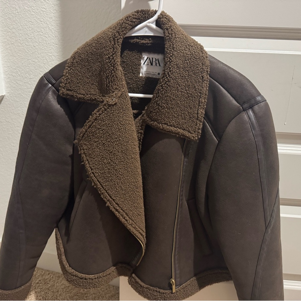Zara Double Faced Jacket Brown